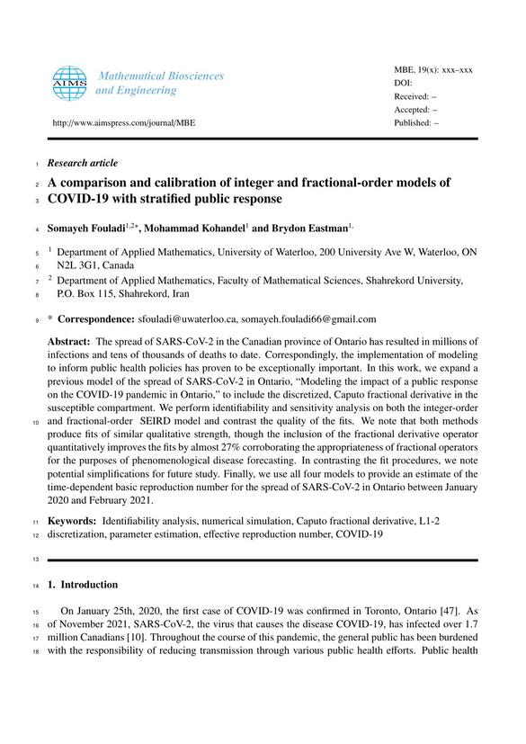 Fractional DE COVID Paper